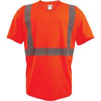 Chemise de sécurité à manches courtes, Polyester, T-Grand, Orange haute visibilité  SGS021 | TENAQUIP
