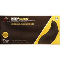 KeepKleen<sup>®</sup> Disposable Gloves, Large, Nitrile, 8-mil, Powder-Free, Black  SGU160 | TENAQUIP