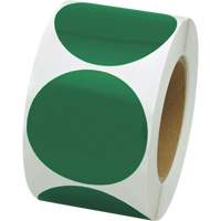 Pastilles de marquage colorées, Cercle, 3" lo x 3" la, Vert, Vinyle  SGW780 | TENAQUIP