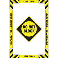 "Keep Clear Do Not Block" Floor Marking Kit, Adhesive, English with Pictogram  SGY029 | TENAQUIP