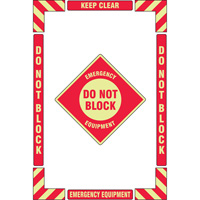 "Emergency Equipment" Floor Marking Kit, Adhesive, English with Pictogram  SGY039 | TENAQUIP