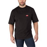 Heavy-Duty Pocket T-Shirt, Men's, Large, Black  SGY580 | TENAQUIP