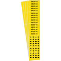 "Digester Gas" Pipe Markers, Self-Adhesive, 2-1/4" H x 2-3/4" W, Black on Yellow  SH728 | TENAQUIP