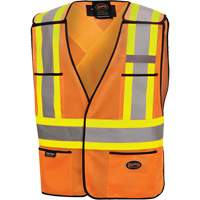 Veste de sécurité détachable, Orange haute visibilité, Polyester, CSA Z96 classe 2 - niveau 2  SHC726 | TENAQUIP