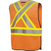 Veste de sécurité détachable, Orange haute visibilité, Polyester, CSA Z96 classe 2 - niveau 2  SHC726 | TENAQUIP