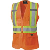 Women's Safety Vest, High Visibility Orange, Large, Polyester, CSA Z96 Class 2 - Level 2  SHC771 | TENAQUIP