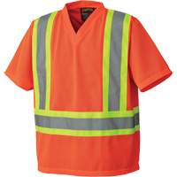 Safety T-Shirt, Polyester, Large, High Visibility Orange  SHC863 | TENAQUIP