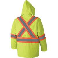 210D Waterproof Rain Suit, Polyester/PVC, Large, High Visibility Lime-Yellow  SHD173 | TENAQUIP