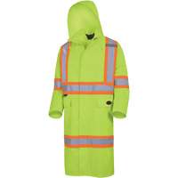 The Rock 300D Waterproof Long Coat, Polyester, Large, High Visibility Lime-Yellow  SHD218 | TENAQUIP
