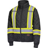 Quilted Freezer Jacket, Polyester, Black, Large  SHD509 | TENAQUIP