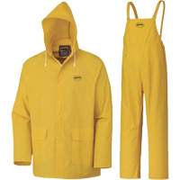 3-Piece Rain Suit, Polyester/PVC, Medium, Yellow  SHE383 | TENAQUIP