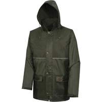 Manteau à capuchon indéchirable Nailhead pour planteur d’arbres, Polyester/PVC, T-petit, Vert  SHE437 | TENAQUIP