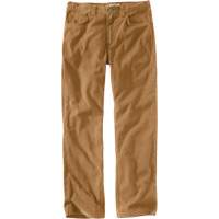 Rugged Flex<sup>®</sup> Relaxed Fit 5-Pocket Work Pants, Cotton/Spandex, Brown, Size 34"  SHF868 | TENAQUIP