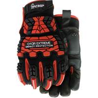 010R Extreme Impact Protection Gloves, Large, Microfibre Palm, Hook & Loop Cuff  SHG568 | TENAQUIP
