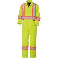 High-Visibility Coveralls, 44, High Visibility Lime-Yellow, CSA Z96 Class 3 - Level 2  SHH866 | TENAQUIP