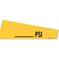 "PSI" Pipe Marker, Self-Adhesive, 2-1/4" H x 14" W, Black on Yellow  SI627 | TENAQUIP