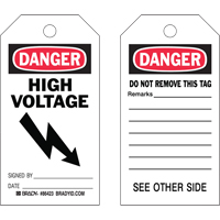 Safety Tags, Cardstock, 3" W x 5-3/4" H, English  SJ254 | TENAQUIP