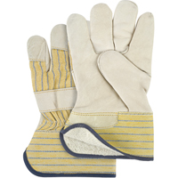Abrasion-Resistant Winter-Lined Fitters Gloves, Ladies, Grain Cowhide Palm, Cotton Fleece Inner Lining SM610 | TENAQUIP