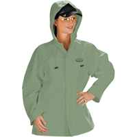 Hurricane Flame Retardant/Oil Resistant Rain Suits - Jacket, Large, Green SN801 | TENAQUIP