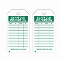 Inspection Record Tags, Polyester, 3" W x 5-3/4" H, English  SX333 | TENAQUIP