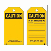 Self-Laminating Safety Tags, Polyester, 3" W x 5-3/4" H, English  SX344 | TENAQUIP