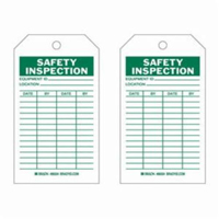 Safety Inspection Tags, Polyester, 4" W x 7" H, English  SX418 | TENAQUIP