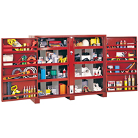 Jobsite Shelf Cabinet, Steel, 49 Cubic Feet, Red  TEP172 | TENAQUIP
