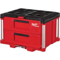 Boîte à outils avec 2 tiroirs Packout<sup>MC</sup>, 14-1/3" la x 16-1/3" p x 22-1/5" h, Noir/Rouge  TER110 | TENAQUIP