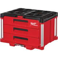 Packout™ 3-Drawer Tool Box, 14-1/3" W x 16-1/3" D x 22-1/5" H, Black/Red  TER111 | TENAQUIP