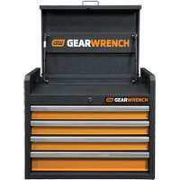 GSX Series Tool Chest, 26" W, 4 Drawers, Black/Orange  TER208 | TENAQUIP
