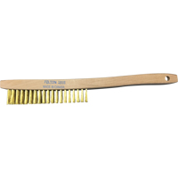 Curved-Handle Scratch Brushes, Brass, 4 x 19 Wire Rows, 14" Long  TT169 | TENAQUIP