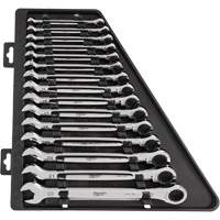 Ratcheting Wrench Set, Combination, 15 Pieces, Metric  UAL993 | TENAQUIP