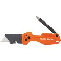 Folding Utility Knife With Driver, 1" Blade, Steel Blade, Plastic Handle  UAX406 | TENAQUIP