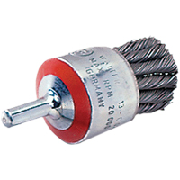 Mounted Knot-Twisted Wire Brush, 1-1/8" Dia., 0.02" Wire Dia., 1/4" Shank  UE867 | TENAQUIP