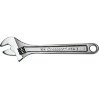 Crescent Adjustable Wrenches, 10" L, 1-5/16" Max Width, Chrome  VE035 | TENAQUIP